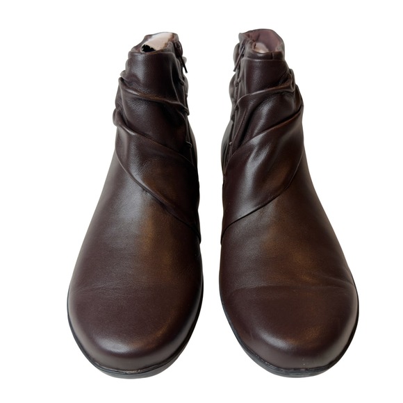 Clarks Everlay Mandy Leather Ankle Boots Size 12 Narrow‎ - Picture 2 of 4